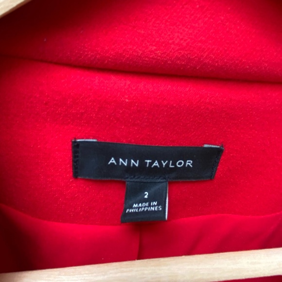 Ann Taylor red work blazer - Picture 2 of 3